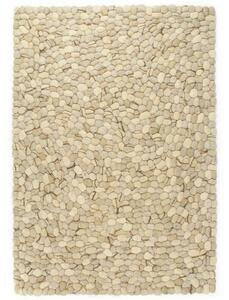 Covor, bej/gri/maro/ ciocolată, 160x230 cm, pietre fetru lână