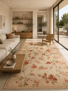 Covor Lotos 551-100, Marime 50 x 80 cm, Crem, Inaltime Fir 8 mm, Antialergic, Polipropilena, Living, Dormitor, Sufragerie, Birou 50 x 80