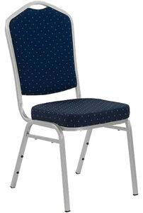 Scaun K66-S, albastru/argintiu, stofa clasica/metal, 45X48X93 CM