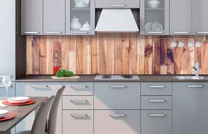 Fototapet autoadeziv pentru bucătărie imitație de lemn