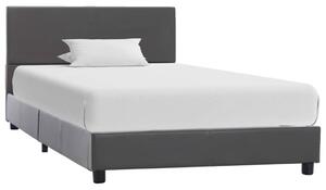 Cadru de pat, gri, 100x200 cm, piele ecologică