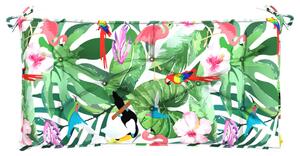 Pernă pentru bancă de grădină, multicolor,110x50x7 cm, textil