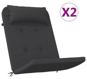 Perne pentru scaun Adirondack, 2 buc, negru, textil oxford