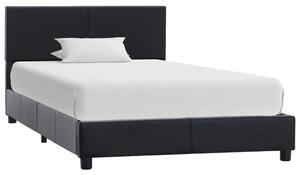 Cadru de pat, negru, 90x200 cm, piele ecologică