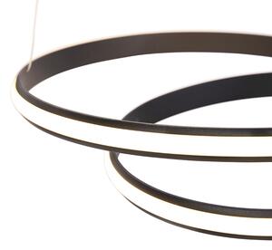 Lampă suspendată design neagră 55 cm cu LED - Rowan