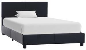 Cadru de pat, negru, 100x200 cm, piele ecologică