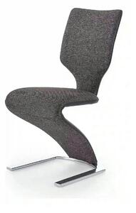 Scaun tapitat K307, gri inchis/argintiu, stofa clasica/metal, 46X62X95