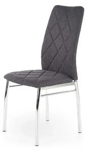 Scaun bucatarie K309, gri inchis/crom, stofa clasica/metal, 43X57X97 C