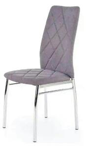 Scaun bucatarie K309, gri deschis/crom, stofa clasica/metal, 43X57X97