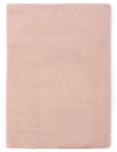 Covor blana artificiala de iepure roz vintage KANIN 120 x 160 cm