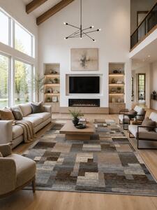 Covor Daffi 13133-190, Marime 200 x 300 cm, Maro, Inaltime Fir 6 mm, Antialergic, Polipropilena, Living, Dormitor, Sufragerie, Birou 200 x 300