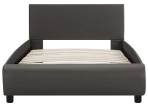 Cadru de pat, gri, 100 x 200 cm, piele ecologică