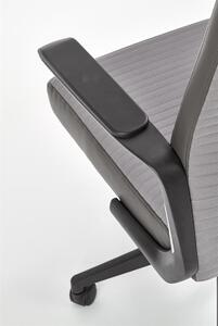 Scaun de birou ergonomic tapitat cu stofa si piele ecologica, Arethusa Gri / Gri Inchis, l65xA65xH119-129 cm