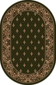 Covor Oval Bisericesc Lotos 15033-310, Marime 150 x 230 cm, Verde, Inaltime Fir 8 mm, Antialergic, Polipropilena, Manastire, Biserica, Altar, Naos