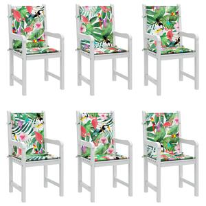 Perne pentru scaune cu spătar jos, 6 buc, multicolor, textil