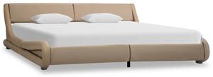 Cadru de pat, cappuccino, 180 x 200 cm, piele ecologică