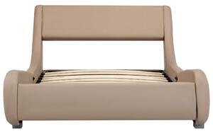 Cadru de pat, cappuccino, 90 x 200 cm, piele ecologică
