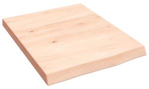 Blat de baie, 40x50x(2-4) cm, lemn masiv netratat