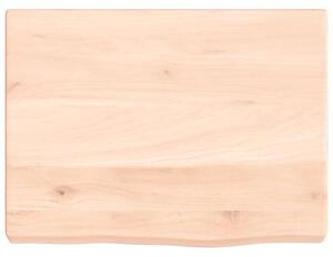 Blat de baie, 40x30x(2-4) cm, lemn masiv netratat
