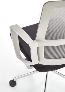 Scaun de birou ergonomic tapitat cu stofa Flicker Gri deschis / Negru, l57xA65xH99-110 cm
