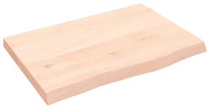 Blat de baie, 60x40x(2-4) cm, lemn masiv netratat
