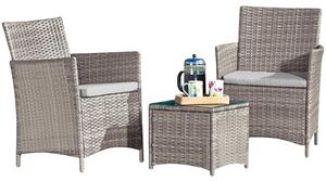 Set din ratan Avenberg Veneto, gri/gri