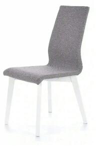 Scaun tapitat Focus, gri/alb, stofa clasica/lemn de fag, 45X61X94 CM