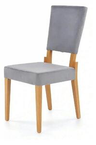 Scaun SORBUS, gri/stejar miere, stofa clasica, 44x57x95 cm