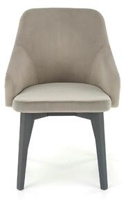 Scaun TOLEDO 2, gri/gri antracit, stofa catifelata/lemn, 57x56x86 cm