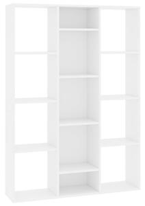 Separator cameră/Bibliotecă, alb, 100x24x140 cm, PAL