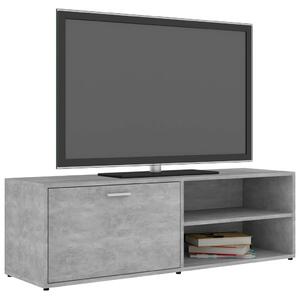 Comodă TV, gri beton, 120x34x37 cm, lemn prelucrat