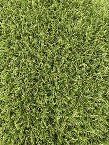 Gazon Artificial Jakarta, Inaltime Fir 20 mm, Latime 1m, Marime 100 x 100 cm, Verde cu Insertii Fire Iarba Uscata, Polipropilena, Antialergic, Curte