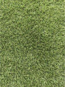 Gazon Artificial Jakarta, Inaltime Fir 20 mm, Latime 1m, Marime 100 x 100 cm, Verde cu Insertii Fire Iarba Uscata, Polipropilena, Antialergic, Curte