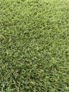 Gazon Artificial Jakarta, Inaltime Fir 20 mm, Latime 1m, Marime 100 x 100 cm, Verde cu Insertii Fire Iarba Uscata, Polipropilena, Antialergic, Curte