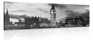 Tablou Big Ben în Londra alb-negru
