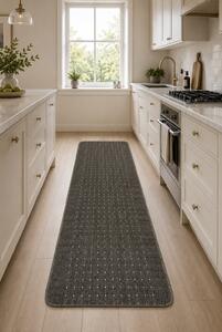 Traversa Greceasca Stanford Lead Sugar, Tesatura Plata, Latime 0.67m, Marime 67 x 200 cm, Gri, Antiderapant, Festonata Surfilata Tivita
