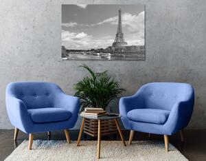 Tablou panoramă minunată a Parisului alb/negru