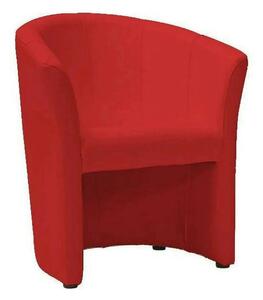 Fotoliu TM-1, rosu/negru, piele ecologica/plastic, 67x60x76 cm