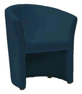 Fotoliu TM-1, albastru/wenge, piele ecologica/plastic, 67x60x76 cm