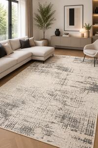 Covor Calvin Klein CK953, Crem, Bej, Marime 97 x 152 cm, Modern, Ideal pentru Living, Dormitor, Birou, Sufragerie 97 x 152