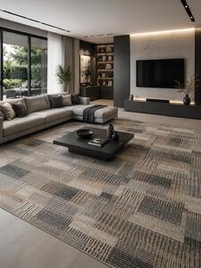 Covor Anny 33038-165, Marime 195 x 300 cm, Bej, Gri, Inaltime Fir 7 mm, Antialergic, Polipropilena, Living, Dormitor, Sufragerie, Birou 195 x 300