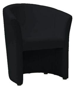 Fotoliu TM-1, negru, piele ecologica/plastic, 67x60x76 cm
