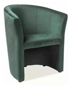 Fotoliu TM-1, stofa catifelata verde - Bluvel 78, 67x60x76 cm