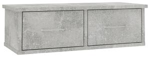 Dulap de perete cu sertare, gri beton, 60x26x18,5 cm, PAL