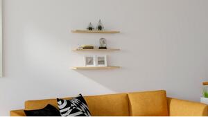 Rafturi de perete cu aspect de lemn de stejar 3 buc. Boss - Kalune Design