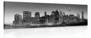 Tablou centrul New Yorkului alb-negru