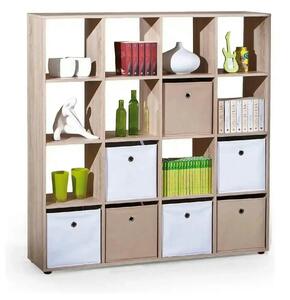 Biblioteca LUINI 16, stejar sonoma, PAL laminat, 139x33x144 cm