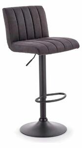 Scaun bar H89, gri inchis, piele ecologica/otel, 41x48x88/108 cm