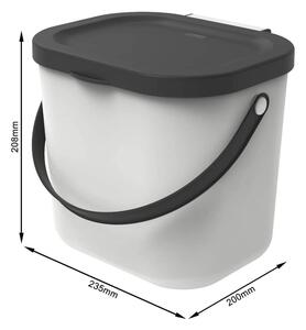 Container alb pentru deșeuri compostabile 6 L Albula - Rotho