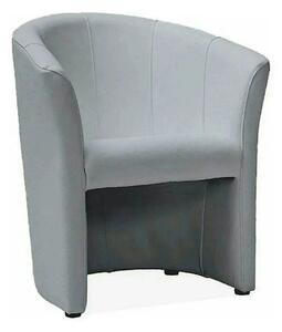 Fotoliu TM-1, gri/negru, piele ecologica/plastic, 67x60x76 cm